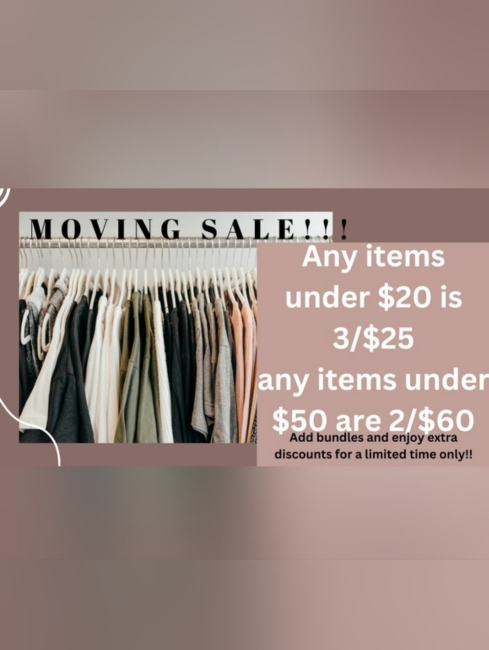 Moving/Spring Cleanout SALE!